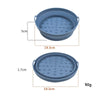 Air Fryer Grill Mat High Temperature Resistant Silicone Baking Tray, Specification: Small Round Dark Blue