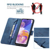 For Samsung Galaxy A23 5G Magnetic Clasp RFID Blocking Anti-Theft Leather Case(Blue)