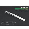 BAKU BA-i6-7-sa Curved Stainless Steel Tweezers