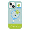 For iPhone 14 Skin Feeling Jelly TPU Hybrid PC Phone Case(Play Tennis Light Green)