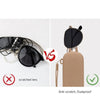 Magnetic Portable With Lanyard Sunglasses Protective Case Silicone Eyeglasses Storage Bag(Pink)