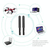 2 x 6dBi 2.4GHz 5GHz Dual Band WiFi RP-SMA Male Antenna + 2 x 35CM RP-SMA IPEX MHF4 Pigtail Cable for M.2 NGFF WiFi WLAN Card (Black)