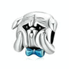 S925 Sterling Silver Cute Dog Beads DIY Bracelet Necklace Accessories