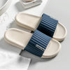 Men and Women Slippers Bathroom Bath Flip Flops Indoor Soft Sole Sandals, Size: 42/43(Dark Blue)