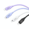 USAMS US-SJ618 2.4A USB to 8 Pin Silicone Data Cable, Length: 1m(Purple)