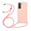 For Samsung Galaxy A34 5G Wheat Straw Material + TPU Phone Case with Lanyard(Pink)