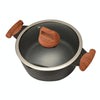 Yetele Maifan Stone Non-Fume Non-Stick Frying Pan Suitable for Induction Cooker Gas Range(24cm Stockpot)