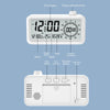 Visual Timer Alarm Clock Dual Display LCD Time Reminder(White)
