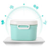 Baby Portable Milk Powder Box Food Container Storage Feeding Box Children Food PP Box, Size:Small12.5  9.5  9.5cm(Green)