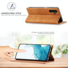 For Samsung Galaxy A36 5G LC.IMEEKE Strong Magnetism Microfiber Leather Phone Case(Brown)