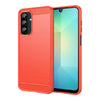 For Samsung Galaxy A26 5G Carbon Fiber Brushed Texture TPU Phone Case(Red)