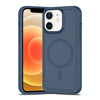 For iPhone 12 Shockproof MagSafe Armor PC Hybrid TPU Phone Case(Ink Blue)