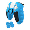 For Sony PS5 Splicing Color Silicone Gamepad Protective Case with Rocker Caps(Blue Black)