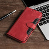 For Asus Zenfone 9 Skin Feel Magnetic Buckle Leather Phone Case(Red)