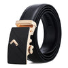 Dandali Casual Men Automatic Buckle Belt Business Soft Leather Pants Band, Length (cm): 110cm(ZD-15)
