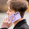 For Samsung Galaxy S24 FE 5G MagSafe Frosted Translucent TPU + PC Full Coverage Phone Case(Dark Purple)
