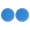 2 PCS Car Diamond Anti-skid Soft Rubber Water Cup Mat(Blue)