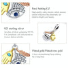 S925 Sterling Silver Palm Eye Feather Pendant DIY Bracelet Necklace Accessories