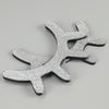 1 Pair Cute Wooden 3D Eyelash Wall Sticker Decor Bedroom Background Wall Sticker(White)