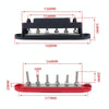 M6 RV Yacht High Current 6-column 250A Base Busbar, Color: Red + Black