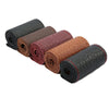38cm Four-season Embossed Cowhide Hand-sewn Steering Wheel Cover(Wine Red)