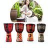 Painted African Drum Children Kindergarten Percussion Instruments Sheepskin Tambourine, Random Delivery, Size:Standard 8 In
