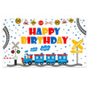 210x180cm Train Cartoon Children Birthday Background Cloth Faber Decoration