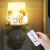 Plug-In Cup-Shaped Night Light Girl Bedroom Bedside Dim Lamp With Remote ControlCN Plug, Style: Happy Outing Yellow