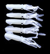 HENGJIA 5PCS Luminous Squids Plastic Soft Baits Artificial Fishing Lures Bionic Fishing Bait, Length: 9 cm