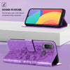 For Alcatel 1L 2021 Embossed Butterfly Leather Phone Case(Purple)