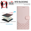 For Asus ROG Phone 8 / 8 Pro Honeycomb Embossing RFID Leather Phone Case(Pink)
