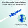 40pcs /Box Silicone Interdental Brushing Oral Cleaning Gap Brush(Blue)