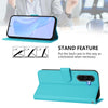 For Samsung Galaxy A56 5G Skin Feel Solid Color Leather Phone Case with Lanyard(Lake Blue)