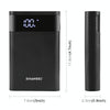 HAWEEL DIY 4x 18650 Battery (Not Included) 12000mAh Dual-way QC Charger Power Bank Shell Box with 2x USB Output & Display,  Support QC 2.0 / QC 3.0 / FCP / SFCP /  AFC / MTK / BC 1.2 / PD(Black)