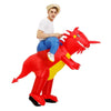 Halloween Dinosaur Inflatable Clothes Polyester 3D Cartoon Doll Clothing, Size:M(120-140cm)(Red Dinosaur)