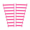 16 PCS / Set Running No Tie Shoelaces Fashion Unisex Athletic Elastic Silicone ShoeLaces(Pinkish)