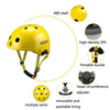 AIDY 7 In 1 Children Roller Skating Sports Protective Gear Set(Bright Yellow)
