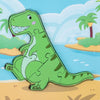 2 PCS Wooden 3D Stereo Dinosaur Puzzle Children Educational Early Education Toys(Tyrannosaurus)