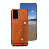 For Samsung Galaxy Note 20 Double Buckle PU + TPU Shockproof Magnetic Protective Case with Card Slot & Holder(Brown)