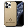 For iPhone 11 Pro Twill Fabric Leather Skin Back Phone Case(Khaki)
