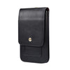 Lambskin Texture Men Phone Universal Double Lattice Waist Bag Leather Case, Size:S(Black)