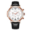 Ochstin 6105 Multi Function Watch Business Leisure Men  Watch Waterproof Timing Quartz Watch Belt Watch(Rose Gold White)