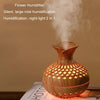 LED Light Aromatherapy Diffuser Home Small Vase Quiet Humidifier Aromatherapy Diffuser 2 In 1(Dark Wood)