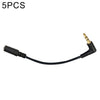 5 PCS 13cm Elbow 3.5mm Audio Male to Female PC Camera Microphone Adapter Cable(Black)