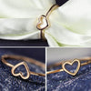 Fashion Heart Shaped Wedding Ring for Woman Rose Gold(9)