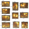 Wooden Halloween Witch Pumpkin Haunted House LED Lights Three-Dimensional Ornaments(JM01499)