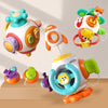 Baby Hand Grip Ball Early Learning Busy Ball Puzzle Sensory Spinning Toys, Style: Rocket