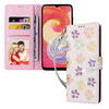For Samsung Galaxy A04e Bronzing Painting RFID Leather Phone Case(Bloosoming Flower)