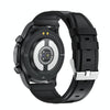E400 1.39 inch HD Round Screen Leather Strap Smart Watch Supports ECG Monitoring/Non-invasive Blood Sugar(Black)