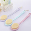 2 PCS Back Massage Bath Brush Nylon Brush Head Long Handle Bath Rubbing Brush(Pink)